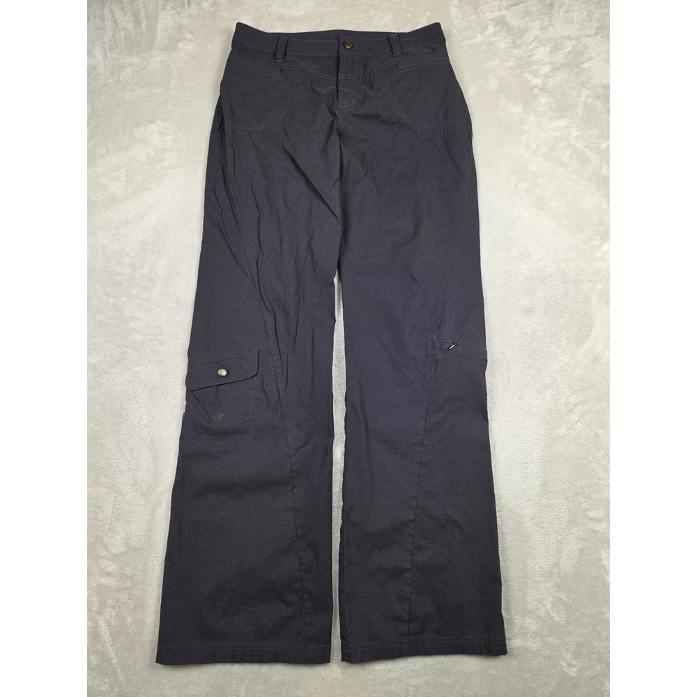Athleta Cargo Pants Women 12T Gray Tall Outdoor Hiking Pockets Athleisure